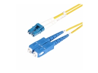 StarTech.com 15m (50ft) LC to SC (UPC) OS2 Single Mode Duplex Fiber Optic Cable, 9/125µm, Laser Optimized, 10G, Bend Insensitive, Low Insertion Loss - LSZH Fiber Patch Cord (SMLCSC-OS2-15M) - Patch-kabel - LC/UPC enkelläge (hane) till SC/UPC enkelläge (hane) - 15 m - 2 mm - fiberoptisk - duplex - 9 / 125 mikrometer - OS1/OS2 - halogenfri, passiv - gul