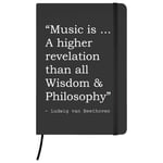 Azeeda A5 Philosophy Quote By Ludwig van Beethoven Black Hardcover Ruled Notebook (NB00003612)