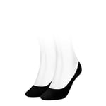 Tommy Hilfiger Women's Footie Invisble 2P Ankle Socks, Black, Size 35