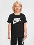 Nike Kids Boys Futura T-Shirt S/S - Black, Black, Size 4-5 Years