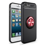 iPhone SE etc. cover med en metalring - Rødt