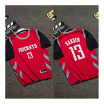 G&F Houston Rockets #13 Harden Short Sleeve Basketball Jersey Quick-Drying High Elasticity Breathable Fans Jerseys S-4XL (Size : S)