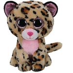Ty - Beanie Boo's - Peluche Livvie le léopard 15 cm, Marron et Rose, TY36367