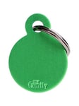 MyFamily ID Tag Basic collection Small Round Green in Aluminum