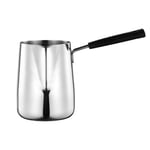 POHOVE Turkish Coffee Pot Stainless Steel Warmer Coffee Pot Coffee and Butter Warmer Espresso Coffee Decanter Long Handle Tea Warmer Milk Ergonomic Coffee Pot with Spout Home Restaurant