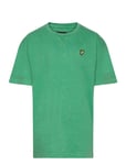 Acid Wash Over D Tee Tops T-shirts Short-sleeved Green Lyle & Scott Junior