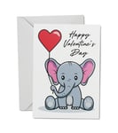 1 x Elephant A5 Blank Greetings Card - Valentine's Day Partner Wife Gift #77184