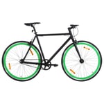 Fixed gear cykel svart och grön 700c 55 cm