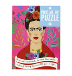 Talking Tables- Frida Kahlo Puzzle et Affiche de Citation de Portrait coloré Illustré d'anniversaire, Cadeau de Noël, Boho, 500 pièces Rose Vif