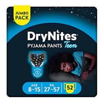 Huggies DryNites, Boys’ Pyjama Pants, Sizes 8-15 Years (52 Pants) - Discrete N