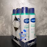 6 x 250ml Vaseline Anti-Perspirant Aerosol Deodorant Active Fresh  48h