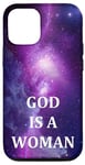 iPhone 15 Pro God Is A Woman Women Are Powerful Galaxy Pattern Song Lyrics Case