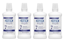 Oral-B 3D White Mouthwash Luxe Perfection Alcohol Free Clean Mint Pack of 4