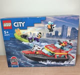 Lego City 60373 Fire Rescue Boat New Sealed (Slight Mark On Box)