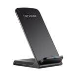 20W Noir-Chargeurs sans fil QI 20W, Charge rapide 2.0, pour iPhone 8 10 X XR Samsung S10 S7 S8 S9, support à