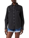 Levi's Women's Iconic Western Shirt, Night Is Black, M