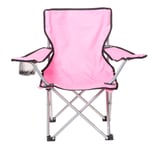 Campingstol med mugghållare för barn - Rosa