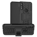LiuShan Compatible with Moto E case,Shockproof Heavy Duty Combo Hybrid Rugged Dual Layer Grip Protection Cover with Kickstand For Motorola Moto E 2020 Smartphone(Not fit Other phone),Black