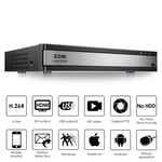 ZOSI 1080P/720P 4/8/16 CH TVI DVR CCTV Camera System Motion Detection Free App