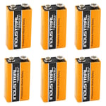 Duracell 6 x 9V Volt Industrial Battery Alkaline Replaces Procell