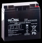 Global 12V EG18-12HR AGM Batteri 18Ah 182 x 77 x 168 mm