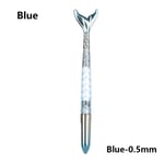 1pc Mermaid Pens Gradient Gel Quicksand Sequins Blue Blue-0.5mm