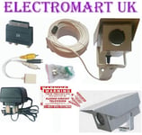 COLOUR AUDIO VIDEO CCTV CAMERA SURVEILLANCE KIT METAL HOUSING