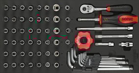 Hylssats 1/4" 63-Delar SFS 1/3 Sonic