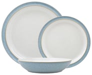 Denby Elements 12 Piece Stoneware Dinner Set - Blue