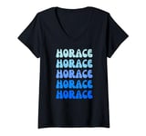 Womens Horace Personal Name Custom Customized Personalized V-Neck T-Shirt