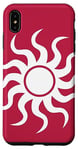 Coque pour iPhone XS Max Couleur de l'année 2023 VIVA MAGENTA motif soleil blanc