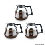Coffee Queen - Glaskanna - 3-pack - Passar till Coffee Queens kaffebryggare - 1,8 liter