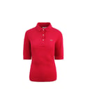 Lacoste Womens Pink Polo Shirt Cotton - Size 8 UK
