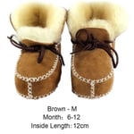 Baby Shoes Warm Boots Fur Wool Brown M