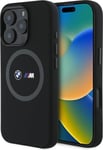 Bmw Bmhmp16x23srok Apple Iphone 16 Pro Max 6,9&Quot  Telefonskal Svart M Silikon Tryckt Ring Magsafe