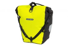 Ortlieb sacoche de porte bagages ortlieb back roller high visibility 20l jaune fluo noir reflechissant
