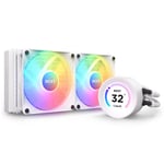 NZXT Kraken ELITE 240 RGB 240mm AiO Water Cooling with 2.36 inch diameter LCD Display, White, F120 RGB Core Fans, for Intel Socket LGA 1700 / 1200 / 115X, AMD AM5 / AM4 / sTRX4* / TR4* (*Threadripper bracket not included)