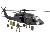 World Peacekeepers 1:18 Black Hawk Militær Helikopter m/2 actionfigurer