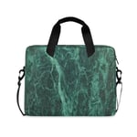 Computer Carrying Case for Adult Kids Laptop Bag Turquoise Marble Computer Bags 13-15.6 inch Laptop Sleeve Case Laptop Shoulder Bag Laptop Carrying Bag with Strap Handle