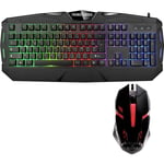 FREAKS AND GEEKS Pack clavier semi mécanique et souris gamer RGB Polychroma - Compatible PC, XBOX ONE, PS4, Xbox serie PS5