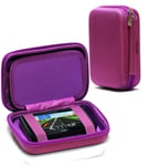 Navitech Purple Hard GPS Carry Case For The Awesafe 5 Inch Sat Nav