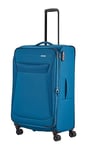 travelite 4-wheel suitcase size L soft shell, luggage series Chios with expansion fold + edge protection, trolley in timeless look, 78 cm, 90-97 litres