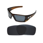 NEW POLARIZED REPLACEMENT BLACK LENS FOR OAKLEY FUEL CELL SUNGLASSES