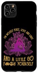 Coque pour iPhone 11 Pro Max I'm Mostly Peace Love And Light & Little Go F Yourself Lotus
