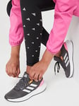adidas Runfalcon 3.0 Trainers - Grey, Black/Pink, Size 6, Women