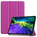 Apple iPad Pro 11 2020 (2nd Gen) Tri-Fold PU Case Purple