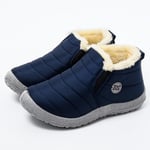 Herrskor Vinterstövlar Lätta Snöskor Vattentäta Vinterskor Plus Storlek 47 Slip-On Unisex Ankelvinterstövlar Blue 41