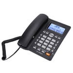 Heayzoki Corded Landline Phone, Dual-port Extension Set Corded Telephone With Caller ID Display With Speakerphone, Home Office Telephone Supports Call Number Digital/Call Time Record(Black)