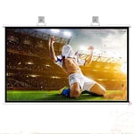 XYSQWZ Projector Screen Movie Screen with Hook Up - Outdoor/Indoor Portable Projector Screen Foldable Portable Projector Screen (Color : White-1, Size : 16:9HD)
