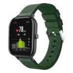Amazfit GTS / Bip Lite stripe silicone watch band - Army Green
